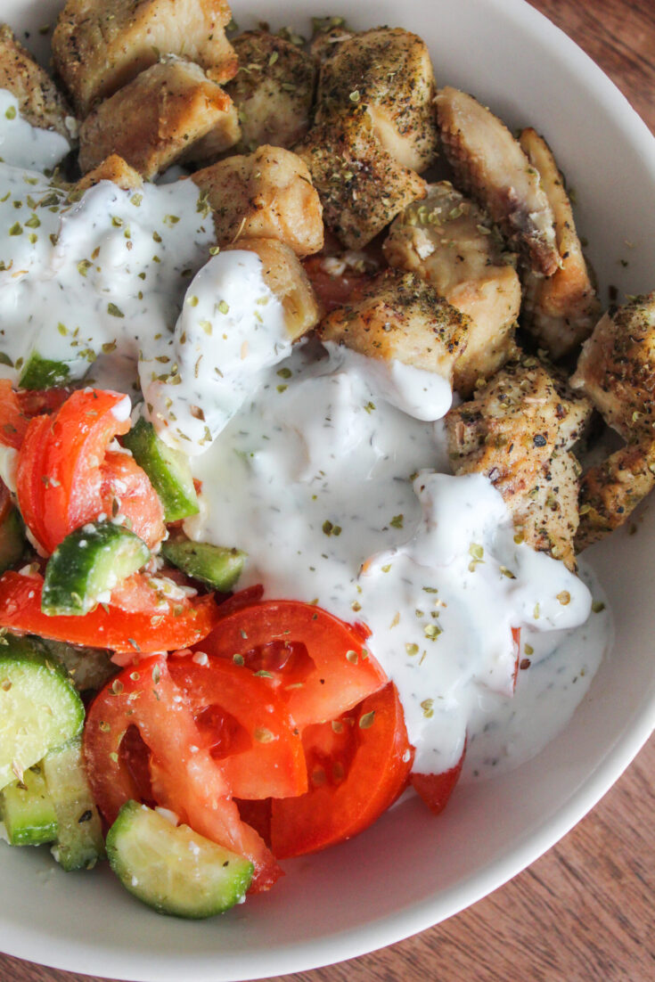Low Carb Greek Chicken Bowls - Fit Mom Journey