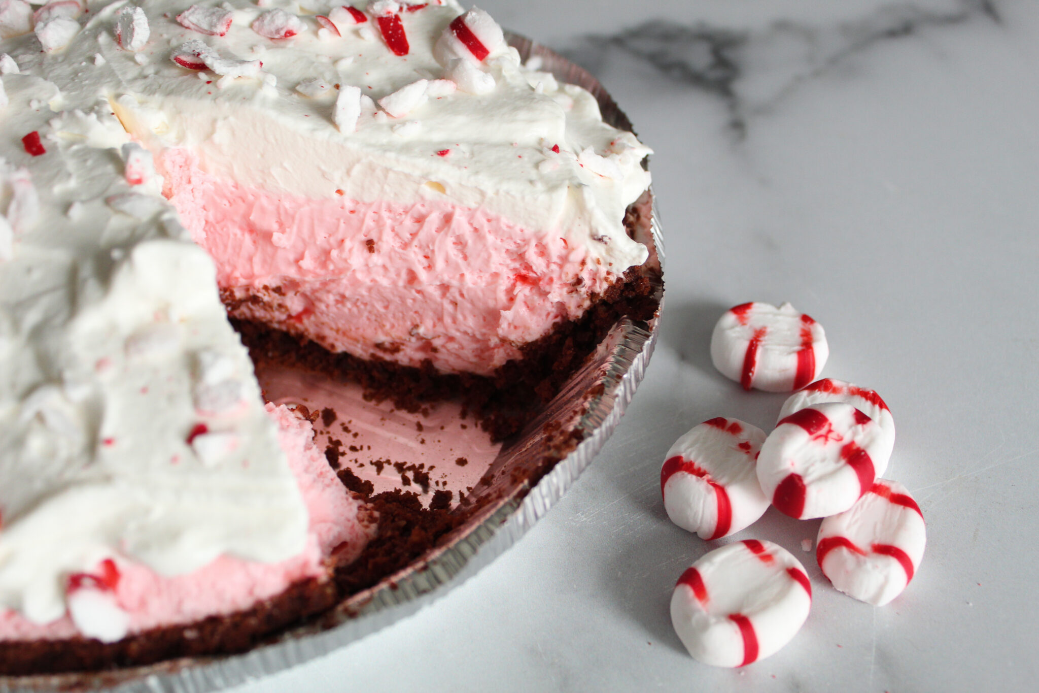 Keto Peppermint Pie {Keto Candy Cane Pie} Fit Mom Journey