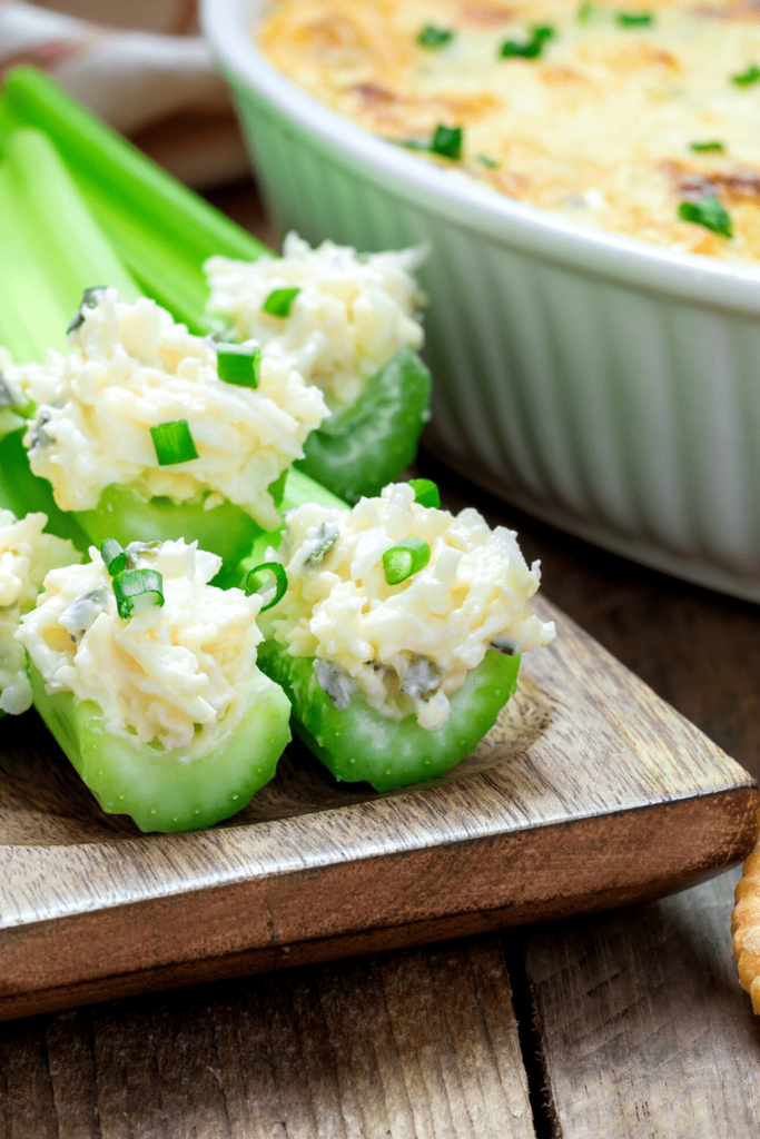 Sweet, creamy, and rich Keto Crab Rangoon Dip is a must-see appetizer for every party!  Crab meat mixed with cream cheese, mayo, and topped with mozzarella cheese is so flavorful you'll love dipping keto crackers in it.