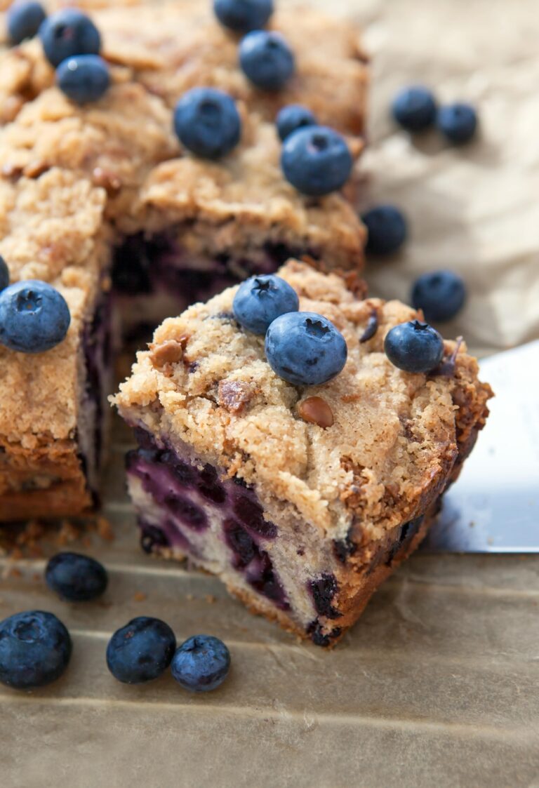 Nothing says weekend brunch like coffee cake!  Keto Blueberry Sour Cream Coffee Cake is incredibly easy to make, and absolutely delicious.  You won't want to stop at just one piece!