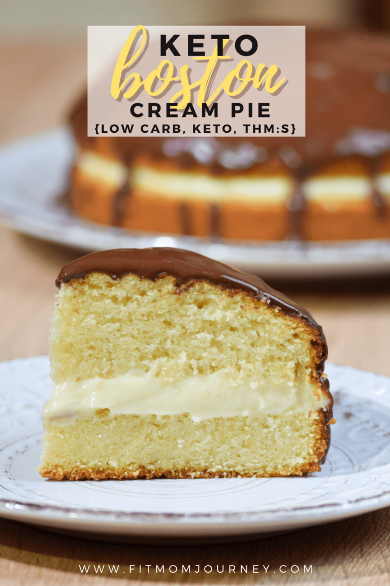 Keto Boston Cream Pie - Fit Mom Journey