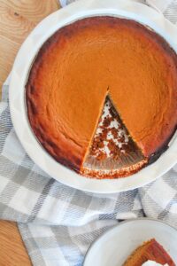 My Low Carb Pumpkin Pie with Pecan Crust is not only the easiest recipe ever + it's keto, a THM:S, Sugar Free, and Grain Free.