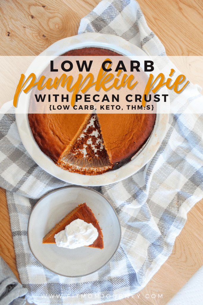 My Low Carb Pumpkin Pie with Pecan Crust is not only the easiest recipe ever + it's keto, a THM:S, Sugar Free, and Grain Free.