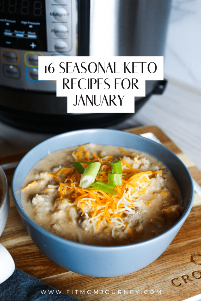 Healthy Keto recipes to cook in January.  From hearty breakfasts, make-ahead lunches, and low carb desserts, these delicious recipes are perfect for meal prep using in-season ingredients and flavors.
