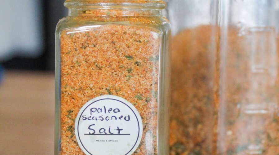 A very easy Homemade Seasoned Salt Recipe that is free of sugar, fillers, gluten, or grains and only uses high quality ingredients found in most paleo kitchen. Always keep this on hand to give foods a hit of flavor!
