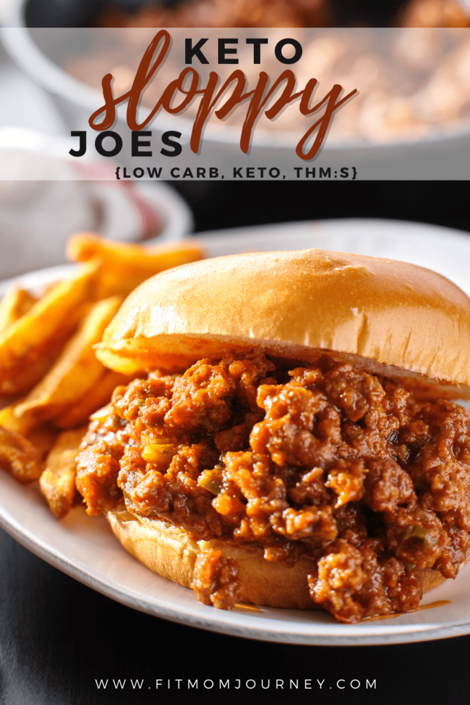 A simple recipe for homemade Keto Sloppy Joes that is free of sugar using unsweetened ketchup, veggies, and ground beef that still tastes like the real thing!  Ready in 20 minutes for a super simple dinner