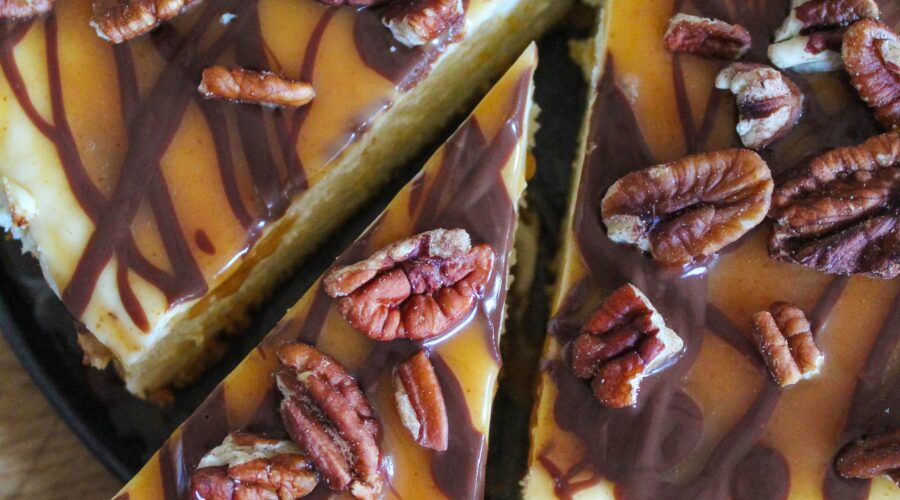 Keto turtle cheesecake is the perfect Valentine's Day treat! Not only is it low-carb and keto-friendly, but it also tastes delicious!