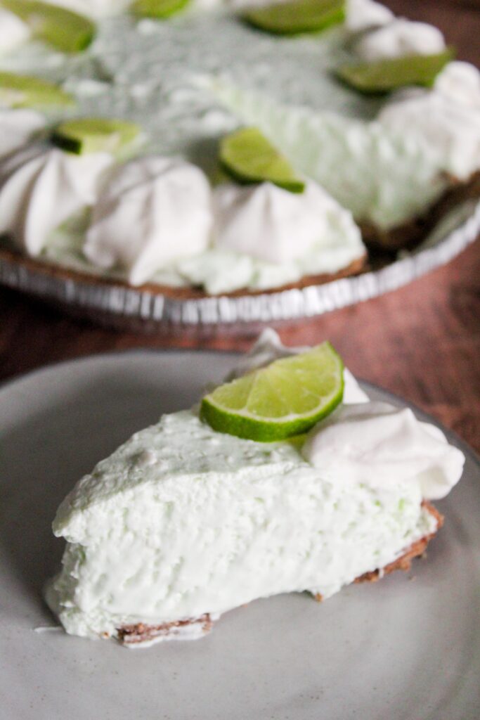A smooth and creamy Low Carb Key Lime Pie so delicious you won't know it's keto & sugar free!  No baking necessary, done in under 20 minutes.