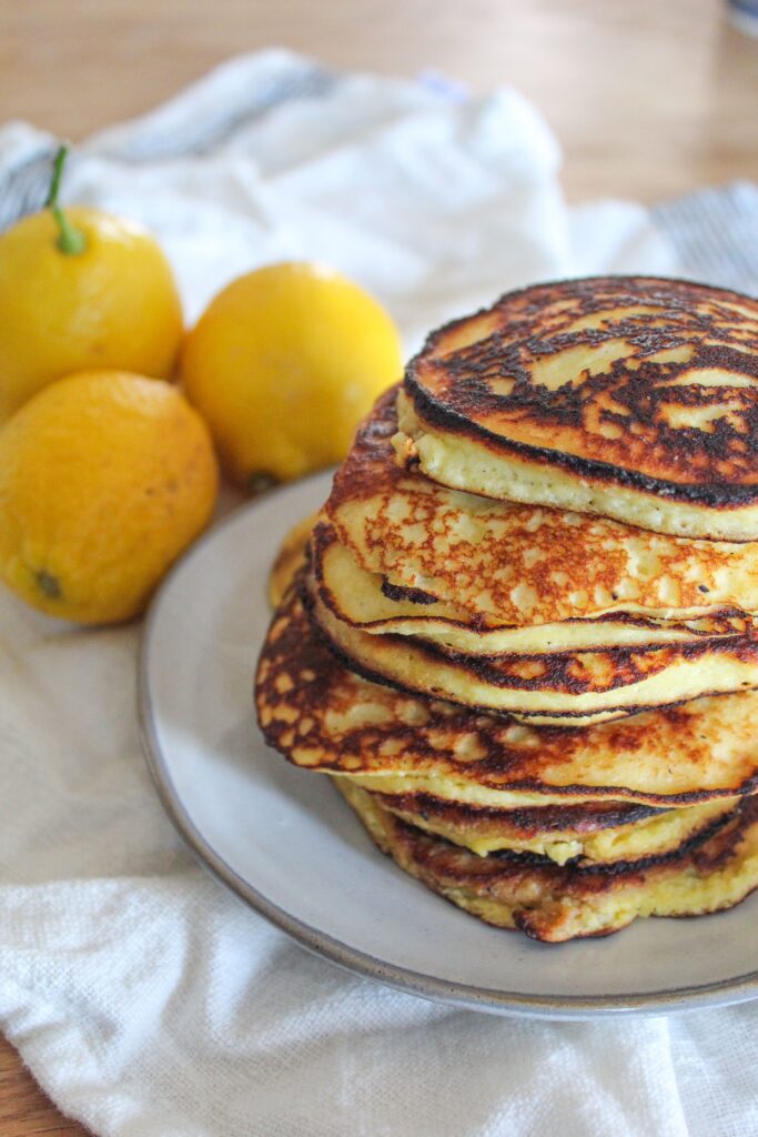 Soft & fluffy Keto Lemon Ricotta Pancakes are a delightful weekend breakfast! Absolutely bursting with flavor from lemon zest, and of course freezer-friendly!