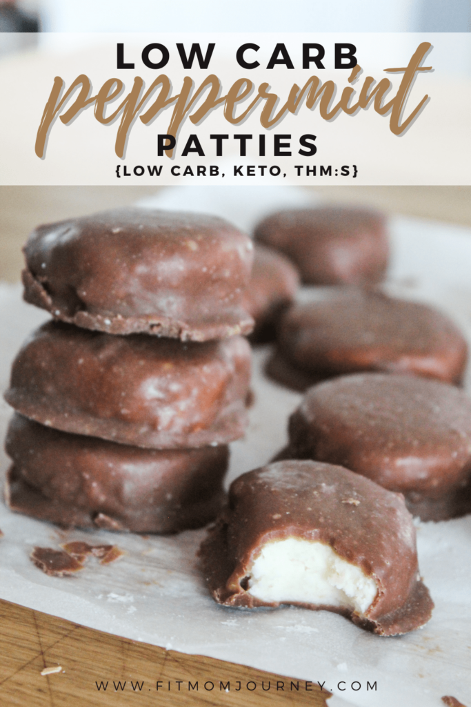 These Easy Low Carb Peppermint Patties are a copycat of York Peppermint Patties but made keto, low carb, and a THM:S. They use simple ingredients like dark chocolate, peppermint extract, heavy cream and cream cheese to make a dessert that doubles as a fat bomb for your sweet tooth.