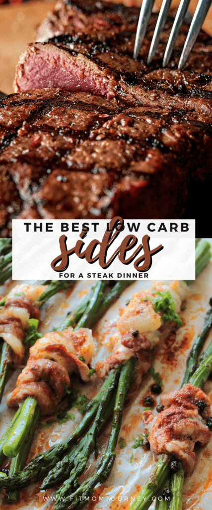 If steak dinners are a staple of your low carb or ketogenic diet, try these 13 Perfect low carb sides to go with your dinner!  From veggie-packed salads, to cheesy sides, there is something here for everyone.