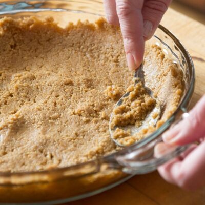 A press-in keto pie crust that requires just 3 simple ingredients and comes together in 5 minutes. Can be used for sweet pies or tarts, or in savory pies like quiche and tomato pie.