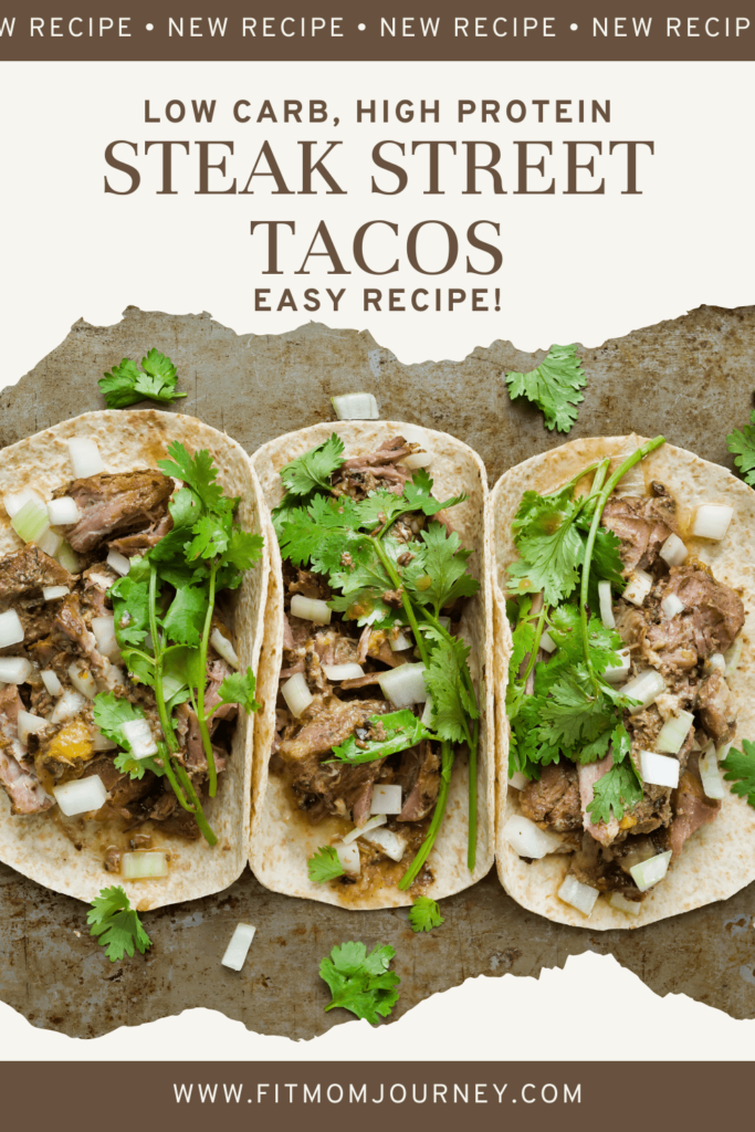 Quick, easy & authentic Keto Steak Street Tacos you can make in 10 minutes at home! Topped with onion, cilantro and lime juice, they SO good as well as being low carb, ketogenic, and high protein.